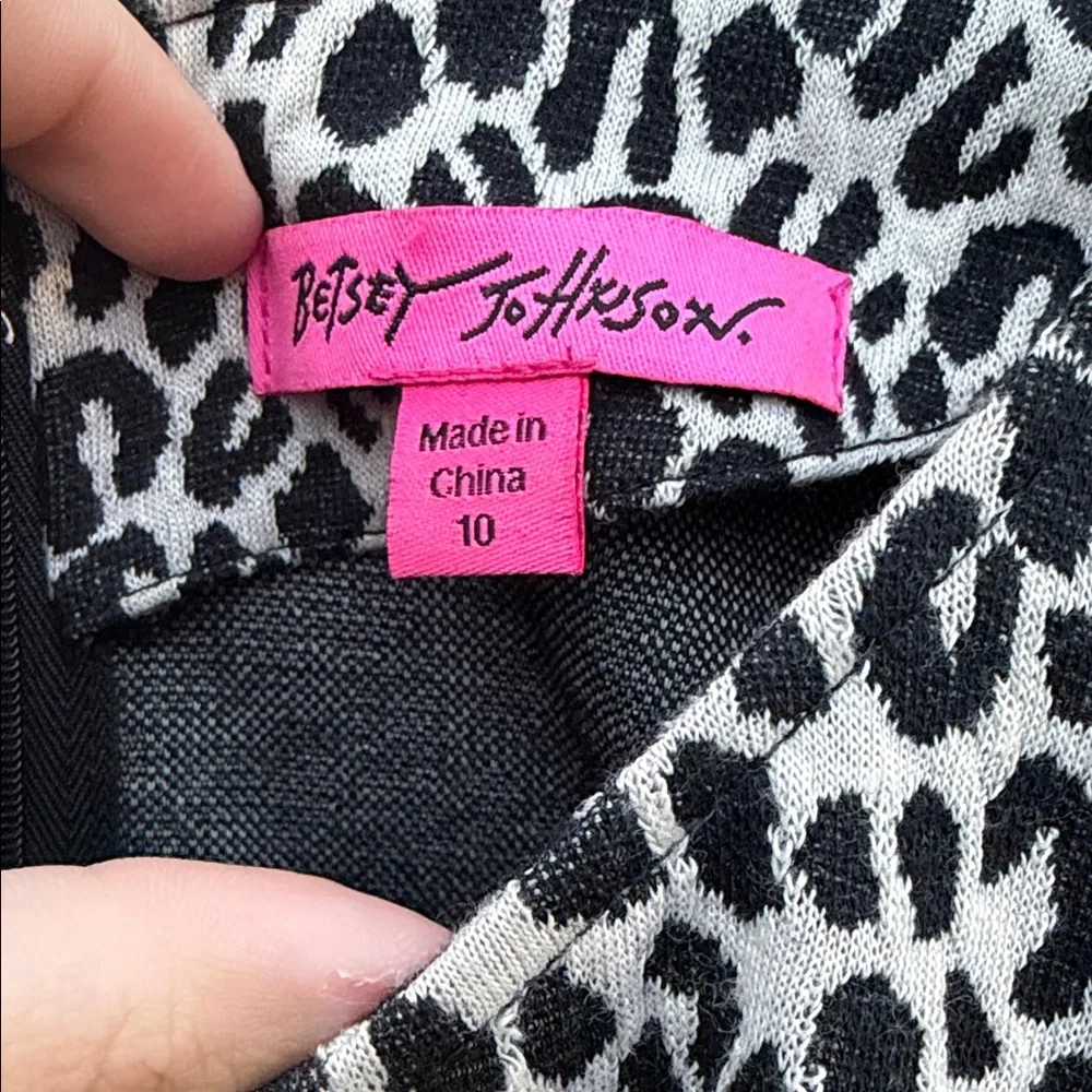 Vintage Y2K Betsey Johnson Leopard Print Knit Dress - Picture 2 of 3